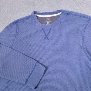 George Shirt Mens XL Blue Long‎ Sleeve Thermal Waffle Knit Pullover Outdoors